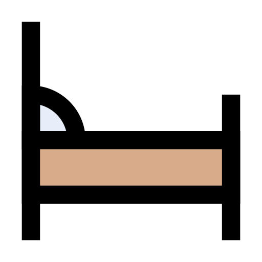シングルベッド Vector Stall Lineal Color icon