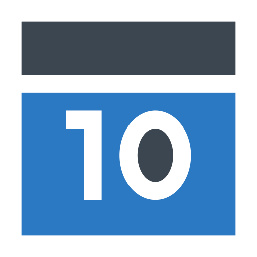 nummer 10 Generic Blue icoon
