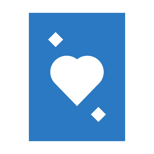 hart kaart Generic Blue icoon