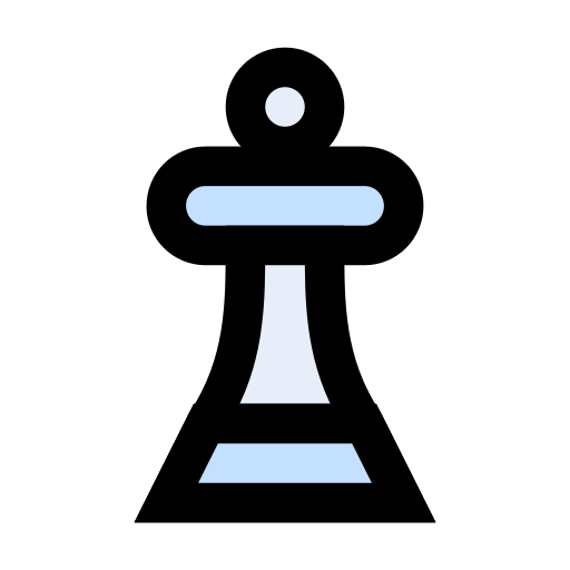 Pawn chess Vector Stall Lineal Color icon