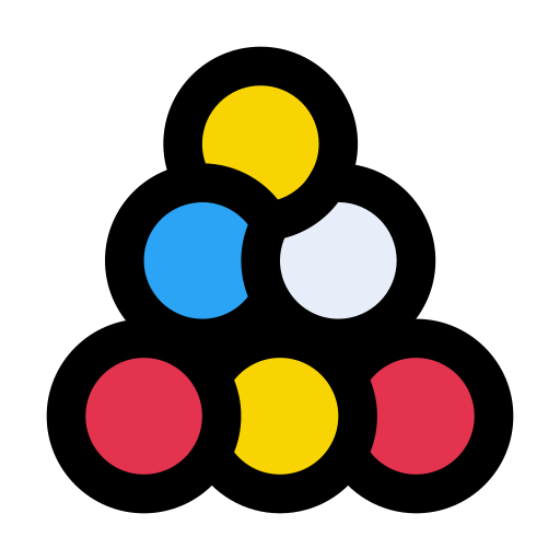 snooker Vector Stall Lineal Color ikona