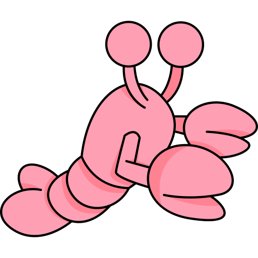 Lobster Generic Thin Outline Color icon