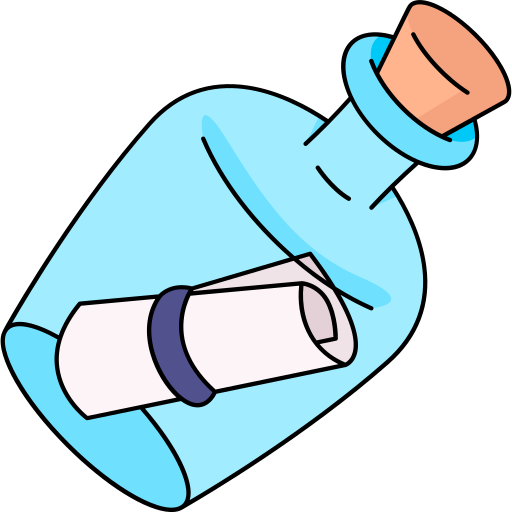 Message in a bottle Generic Thin Outline Color icon
