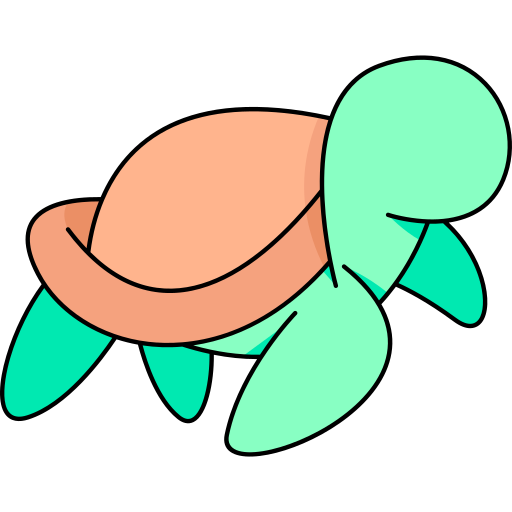 zeeschildpad Generic Thin Outline Color icoon