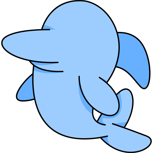 dolfijn Generic Thin Outline Color icoon