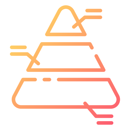 Pyramid chart Good Ware Gradient icon