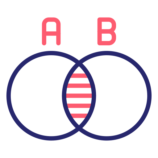 venn diagram Generic Outline Color icoon