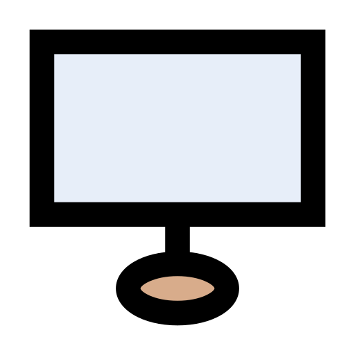 pantalla de televisión Vector Stall Lineal Color icono