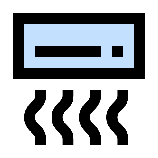 aire acondicionado Vector Stall Lineal Color icono