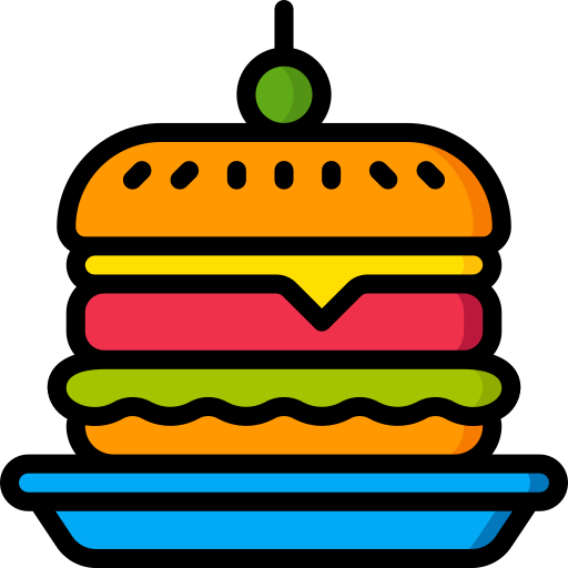 バーガー Basic Miscellany Lineal Color icon