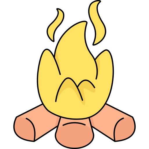 Bonfire Generic Thin Outline Color icon