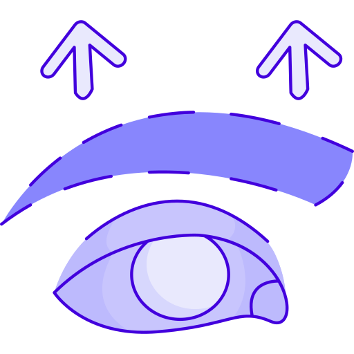 Eyebrow Generic Thin Outline Color icon
