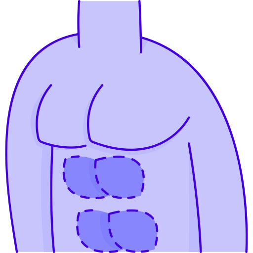 abdominales Generic Thin Outline Color icono