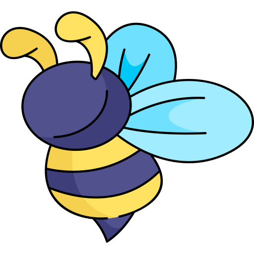 Bee Generic Thin Outline Color icon