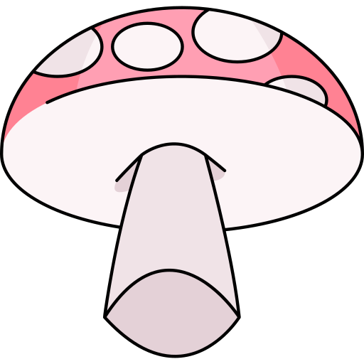 Mushroom Generic Thin Outline Color icon