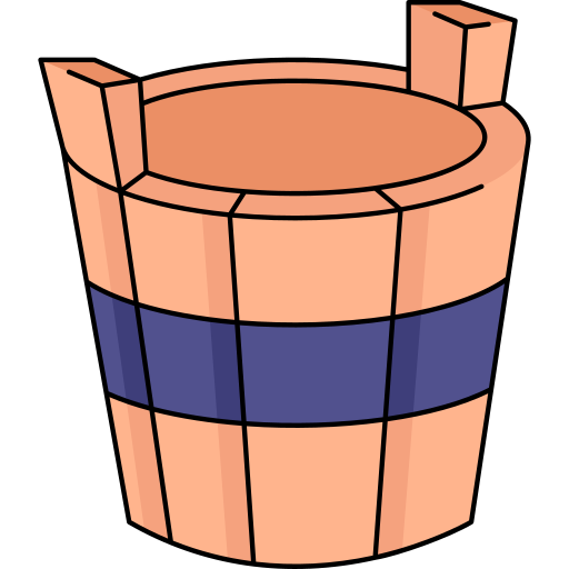 Bucket Generic Thin Outline Color icon