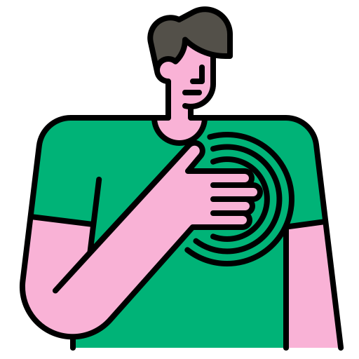 Chest pain Generic Outline Color icon