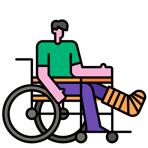 車椅子 Generic Outline Color icon