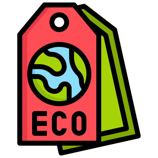 etiqueta ecológica Generic Outline Color icono