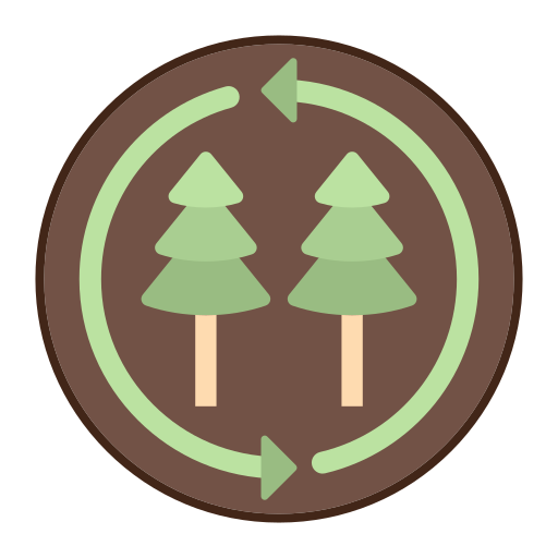 Afforestation Flaticons Lineal Color icon