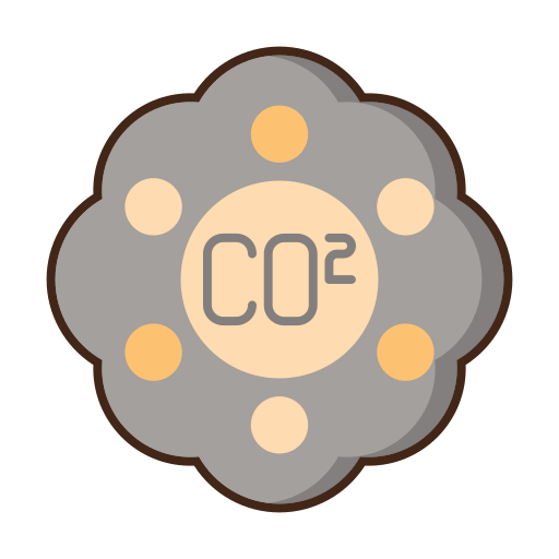 Co2 Flaticons Lineal Color icon