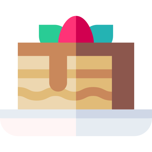torta Basic Straight Flat icono