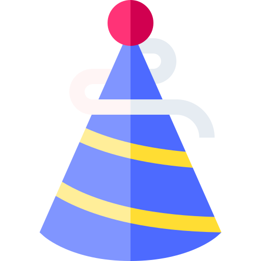 Party hat Basic Straight Flat icon