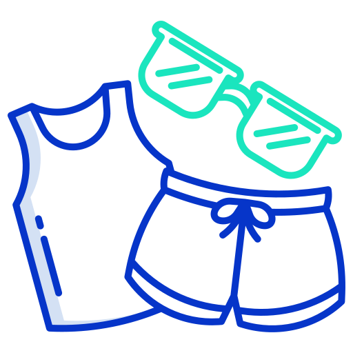 roupas de praia Icongeek26 Outline Colour Ícone