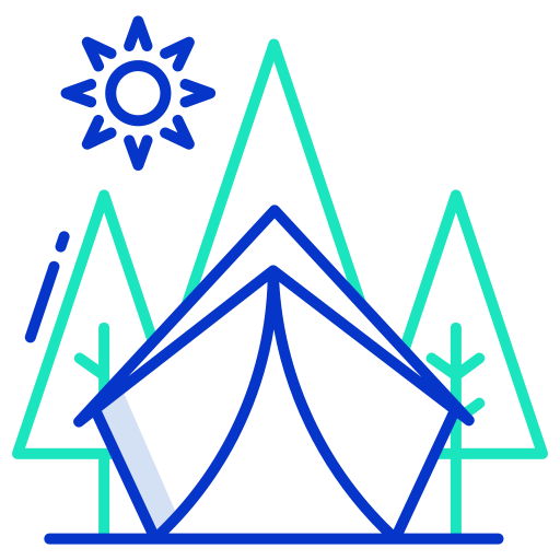 Camping tent Icongeek26 Outline Colour icon