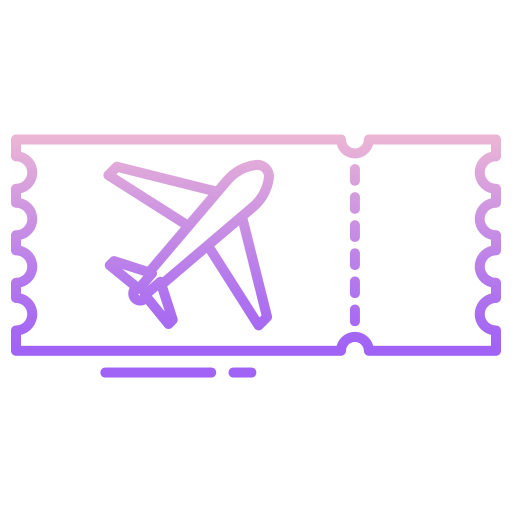 Билет на самолет Icongeek26 Outline Gradient иконка
