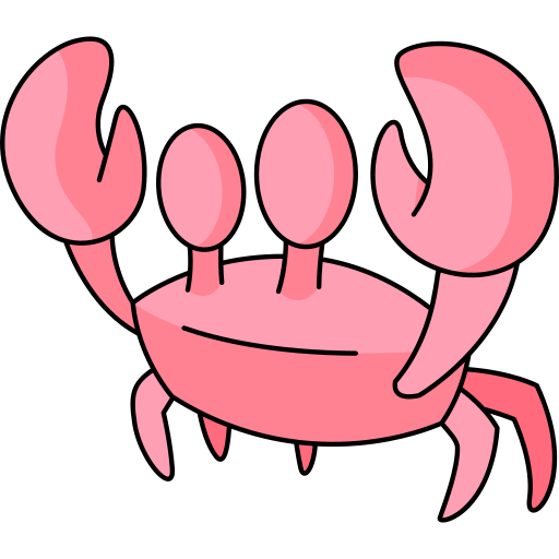 krab Generic Thin Outline Color icoon