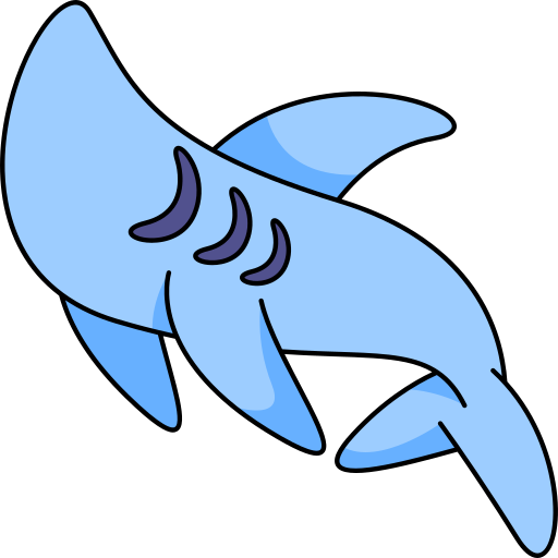 requin Generic Thin Outline Color Icône