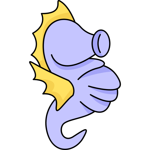Sea horse Generic Thin Outline Color icon