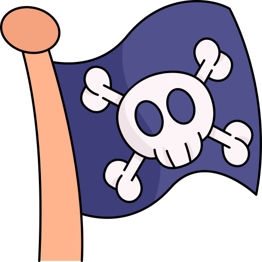 jolly roger Generic Thin Outline Color icona