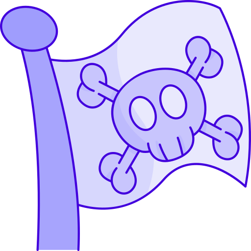 海賊旗 Generic Outline Color icon