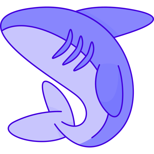 Shark Generic Outline Color icon