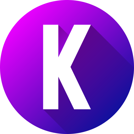 litera k Generic Flat Gradient ikona
