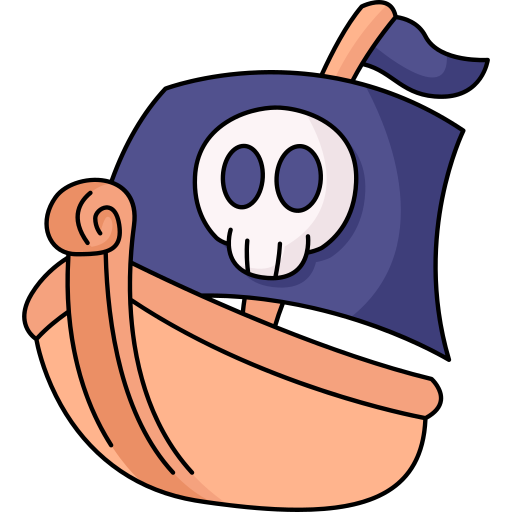 barco pirata Generic Thin Outline Color icono