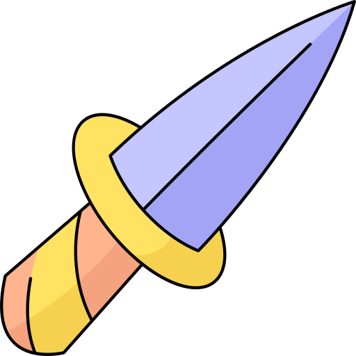 daga Generic Thin Outline Color icono