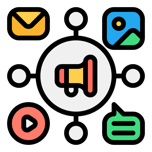 디지털 마케팅 Generic Outline Color icon