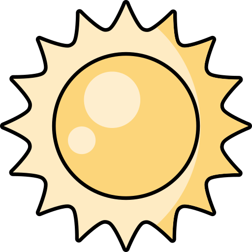 太陽 Generic Outline Color icon