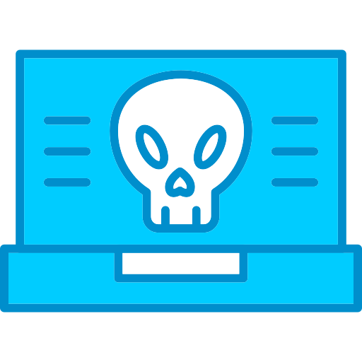 Cyber attack Generic Blue icon