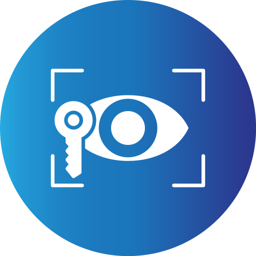 Eye recognition Generic Blue icon