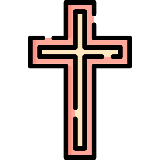 christliches kreuz Special Lineal color icon