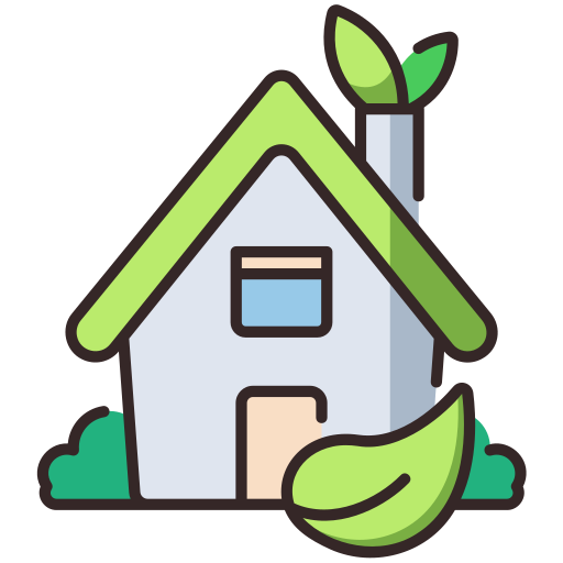 casa verde Generic Outline Color icona