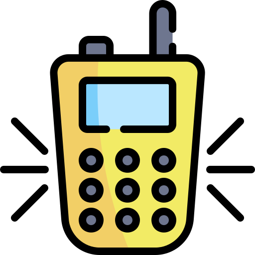walkie-talkie Kawaii Lineal color icoon