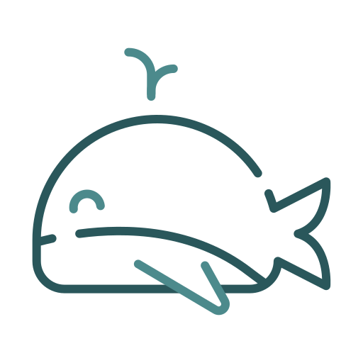 Whale Generic Outline Color icon