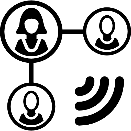 conexión de usuarios inalámbricos  icono