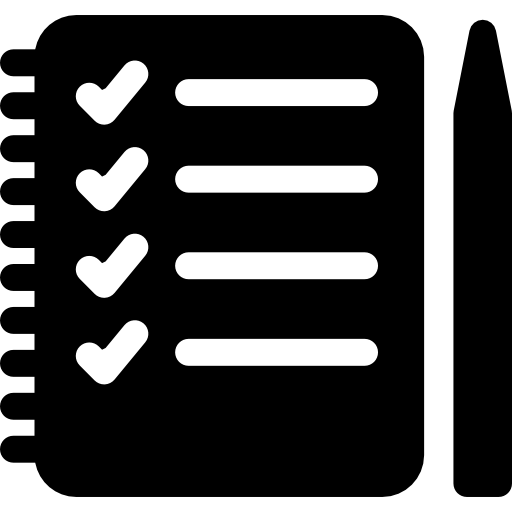 목록 및 연필 노트북  icon