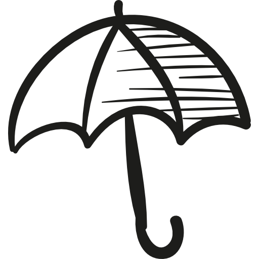 offenen regenschirm zeichnen  icon